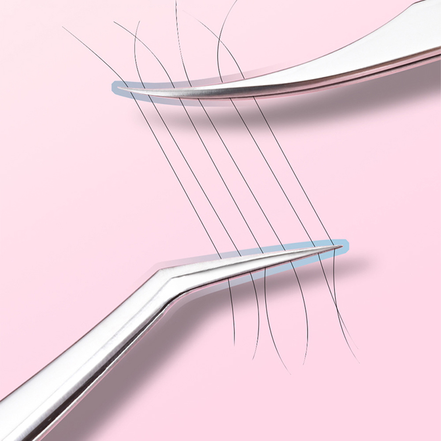 Stainless Steel Eyelash Tweeze - đánh giá và giá Planted Clip Tweezers