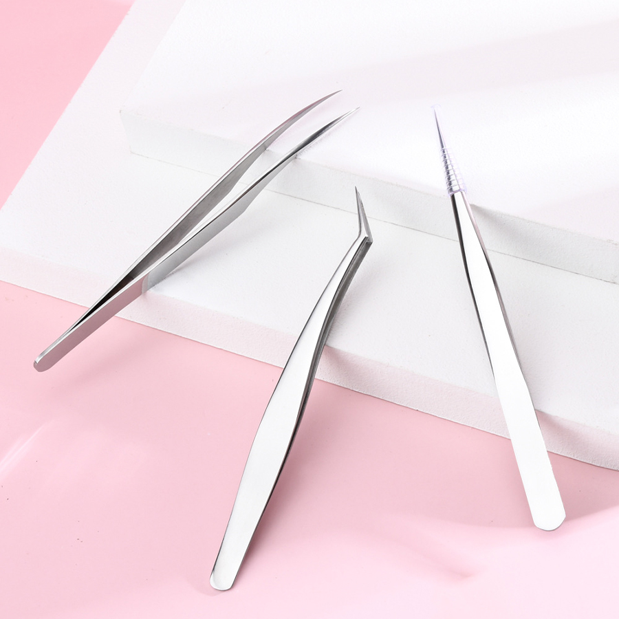 Stainless Steel Eyelash Tweeze - đánh giá và giá Planted Clip Tweezers
