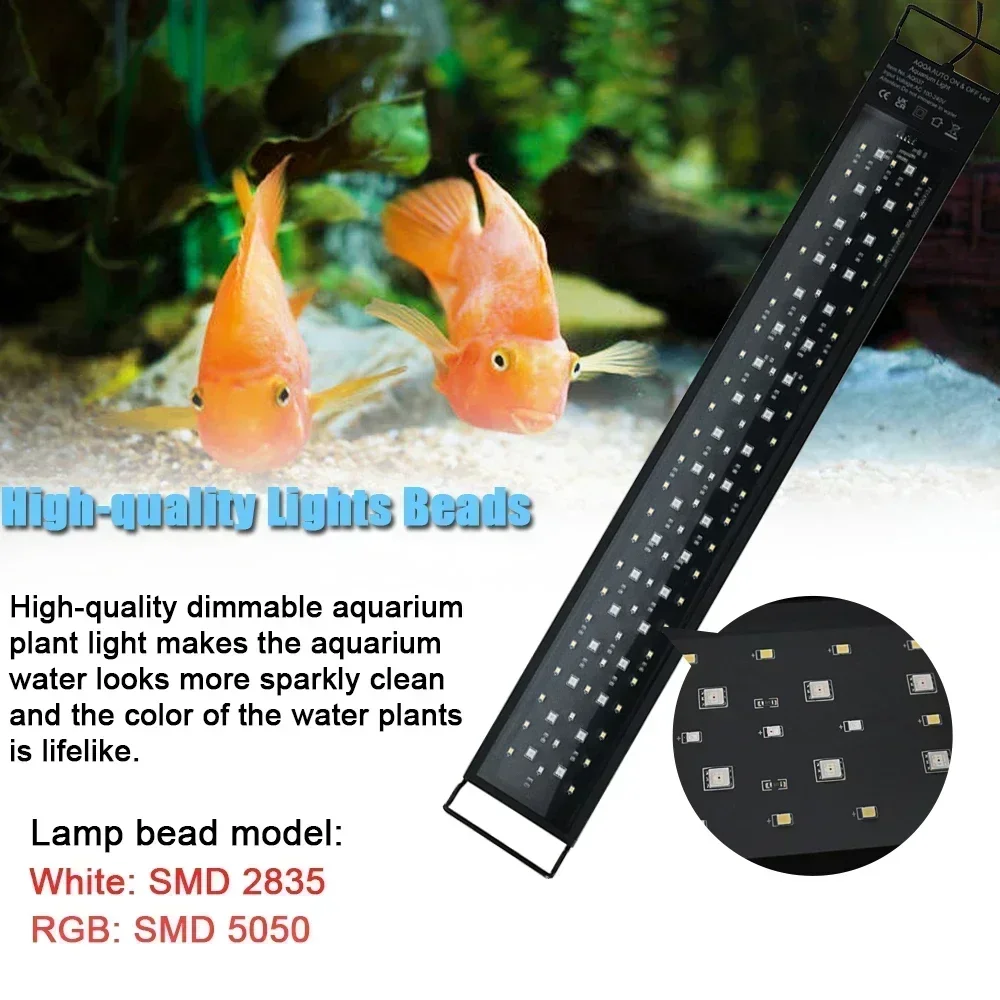IP68 Waterproof Aquarium LED L - đánh giá và giá Led Planted Tank Light