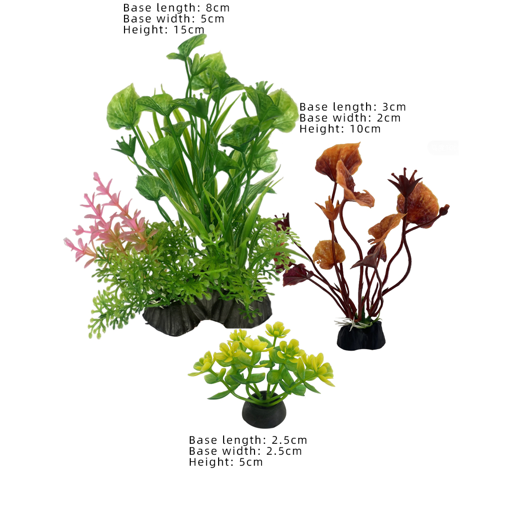 3Pcs Artificial Aquarium Plant - đánh giá và giá Aquarium Plant Yellowing