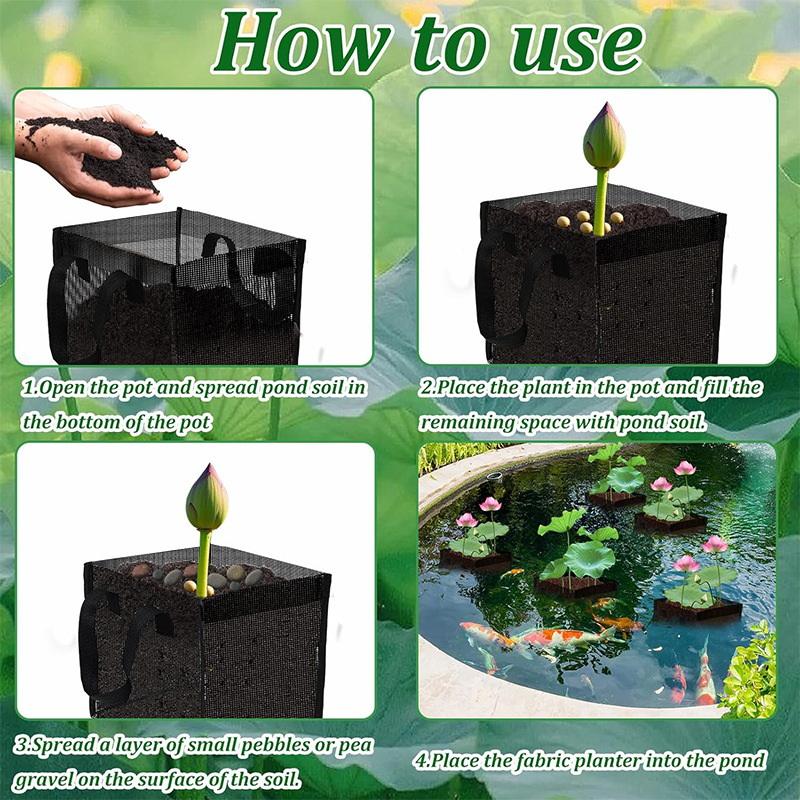 4 Pcs Black Mesh Pond Planting - đánh giá và giá Aquarium Planted Plants