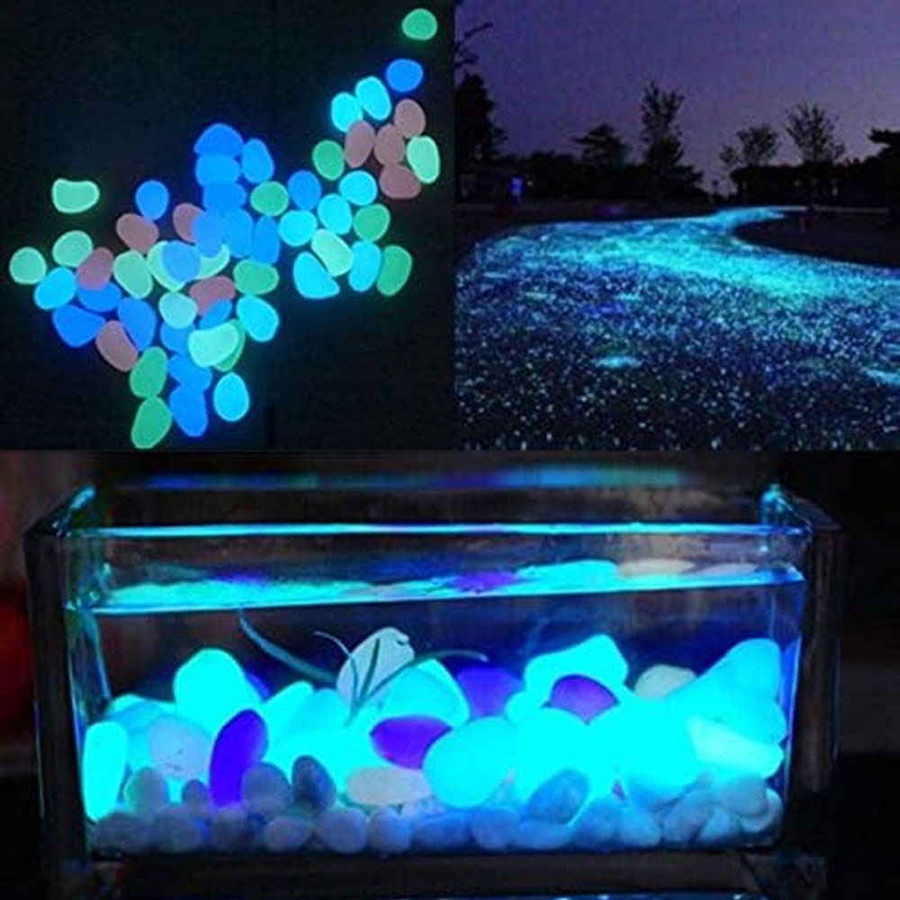 Fish Tank Rocks Glow Blue Pebb - đánh giá và giá Planted Aquarium Equipment