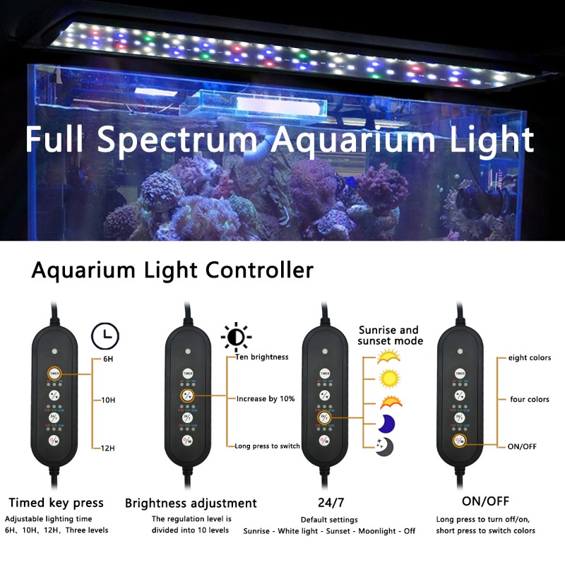 LED Fish Tank Light Full Spect - đánh giá và giá Led Planted Tank Light