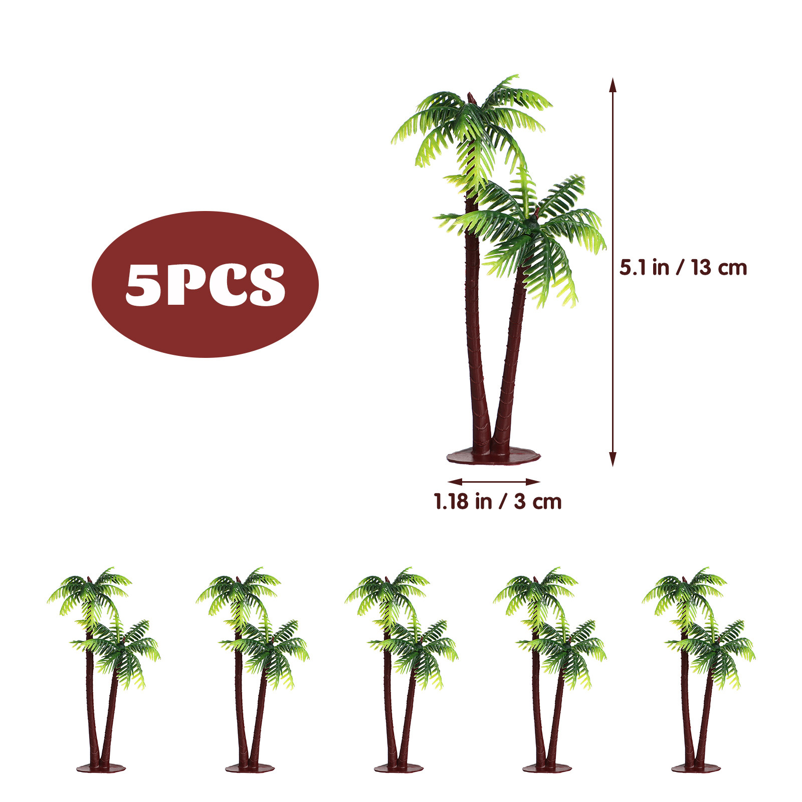 5Pcs Plastic Coconut Palm Tree - đánh giá và giá Aquarium Plant Guide