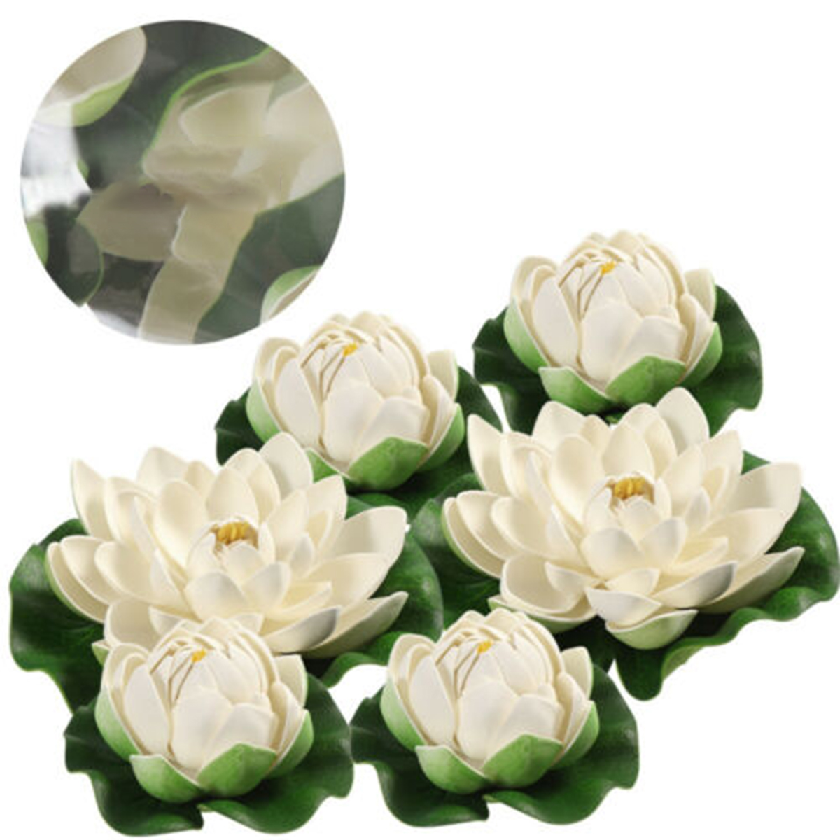 6pcs White Artificial Lotus Si - đánh giá và giá Planted Aquarium Kit